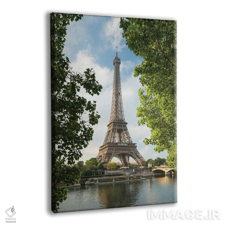 تابلو دکوراتیو Paris, France,برج ایفل در ساحل رود سن، پاریس، فرانسه اثر یان بکه - نمای پرسپکتیو محصول