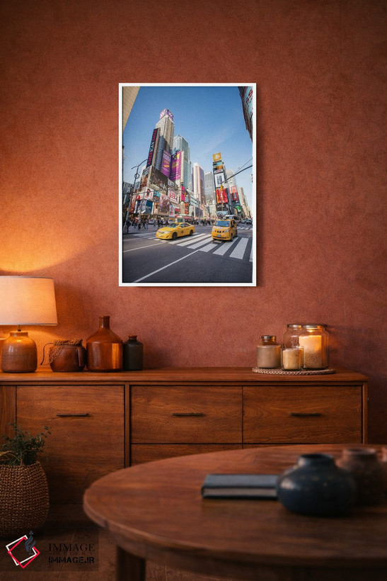 تابلو دکوراتیو New York City, USA,تاکسی های زرد در تایمز اسکوئر، نیویورک اثر یان بکه - D2W