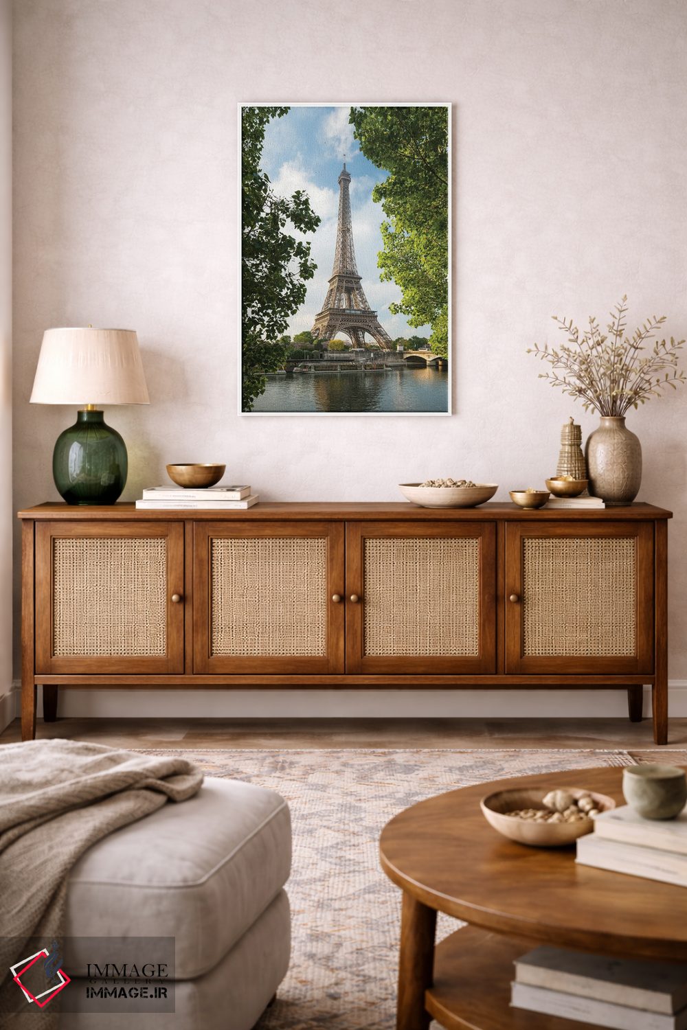 تابلو دکوراتیو Paris, France,برج ایفل در ساحل رود سن، پاریس، فرانسه اثر یان بکه - D2W