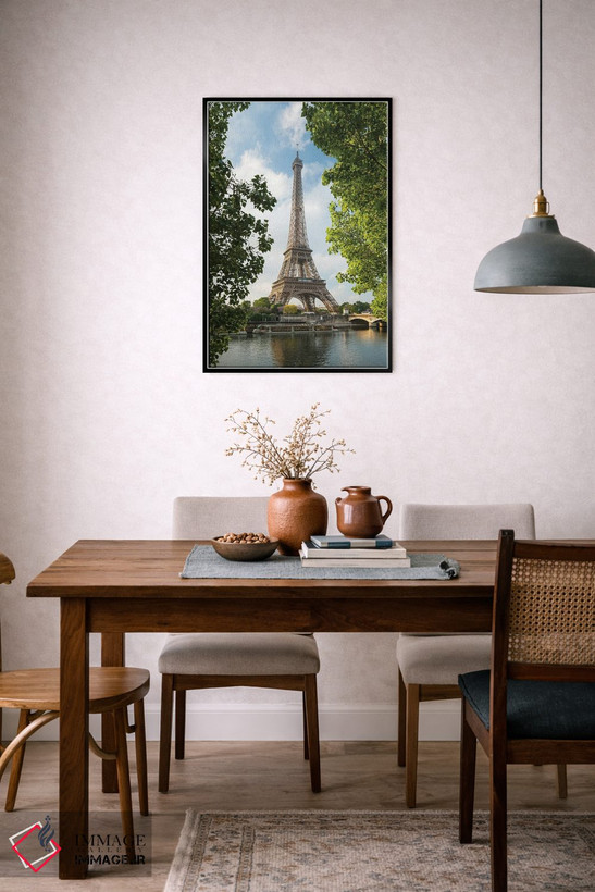 تابلو دکوراتیو Paris, France,برج ایفل در ساحل رود سن، پاریس، فرانسه اثر یان بکه - D6B