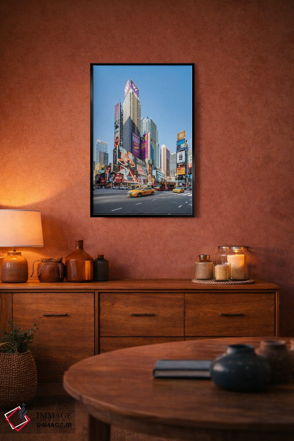 تابلو دکوراتیو New York City, USA,آسمان خراش های مدرن در تایمز اسکوئر، نیویورک اثر یان بکه - D6B