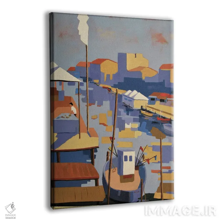 تابلو دکوراتیو A Mediterranean Harbor,پالاواس، بندری در مدیترانه اثر ژان-نوئل لو ژونتر - نمای پرسپکتیو محصول