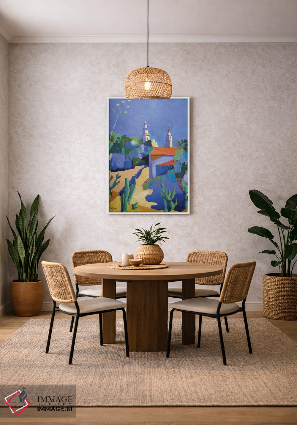 تابلو دکوراتیو A City On The French Riviera,مانتون، شهری در سواحل آز… اثر ژان-نوئل لو ژونتر - D2W