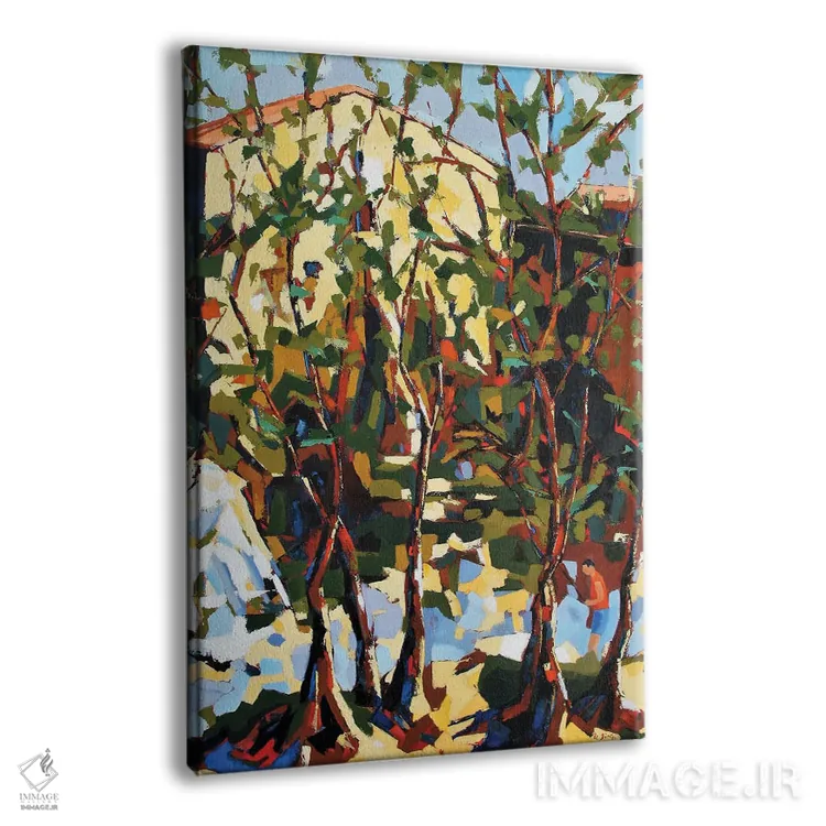 تابلو دکوراتیو ماهیگیر کنار یک آسیاب قدیمی اثر ژان-نوئل لو ژونتر - نمای پرسپکتیو محصول