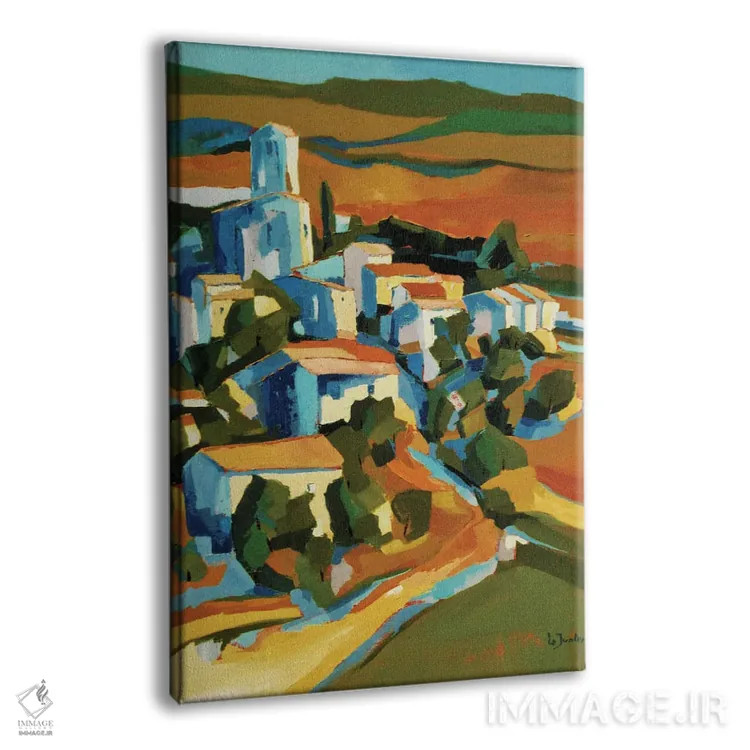 تابلو دکوراتیو A Village In Southern France,سنت-ژان-دو-کوکول، روستای… اثر ژان-نوئل لو ژونتر - نمای پرسپکتیو محصول