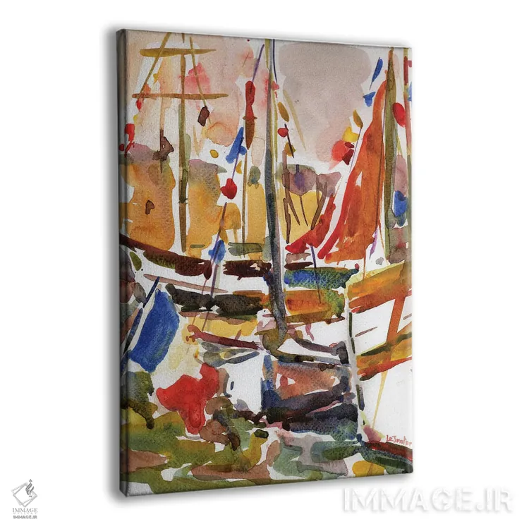 تابلو مدرن قایق های ماهیگیری قدیمی اثر ژان-نوئل لو ژونتر - نمای پرسپکتیو محصول