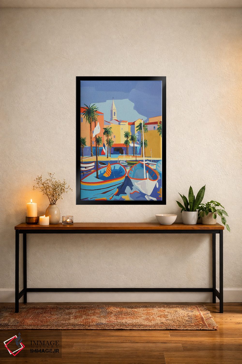 تابلو دکوراتیو A Harbor On The French Riviera,سناری، بندری در سواحل… اثر ژان-نوئل لو ژونتر - D4B