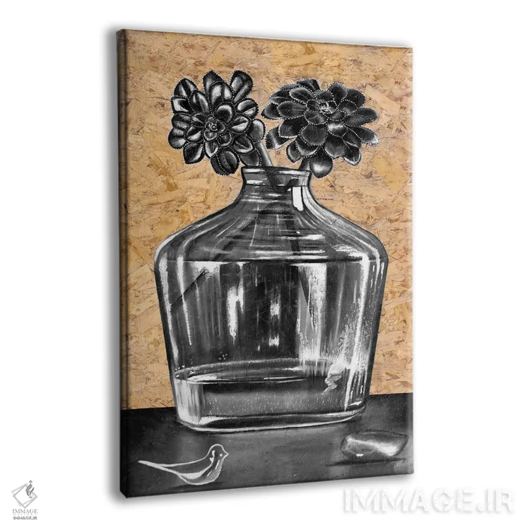 تابلو دکوراتیو طبیعت بی جان ساکولنت ها اثر جونیر ناوارو - نمای پرسپکتیو محصول