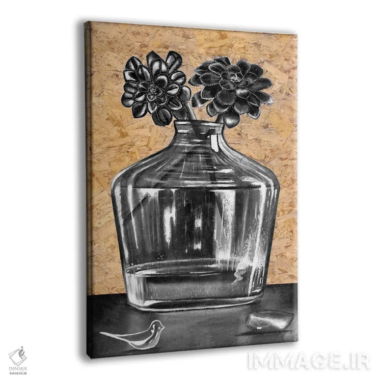 تابلو دکوراتیو طبیعت بی جان ساکولنت ها اثر جونیر ناوارو - نمای پرسپکتیو محصول