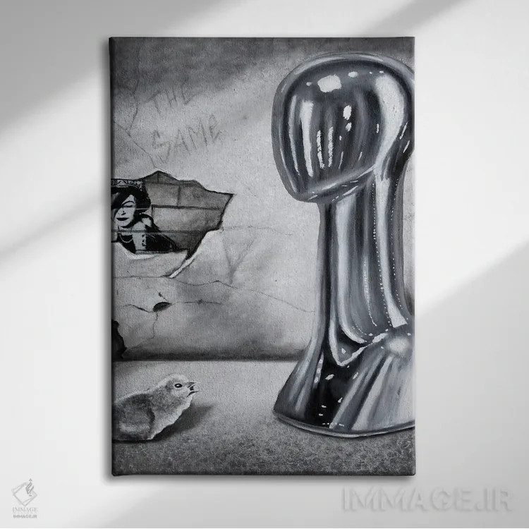 تابلو دکوراتیو همان اثر جونیر ناوارو - نمای روبهرو روی دیوار