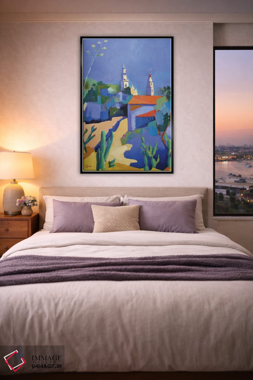 تابلو دکوراتیو A City On The French Riviera,مانتون، شهری در سواحل آز… اثر ژان-نوئل لو ژونتر - D6B