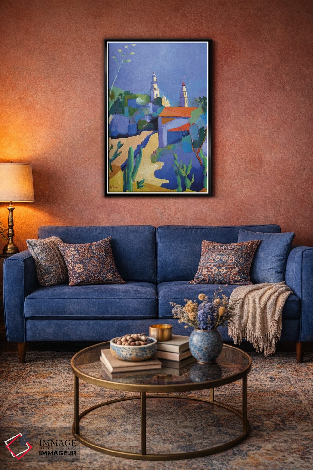 تابلو دکوراتیو A City On The French Riviera,مانتون، شهری در سواحل آز… اثر ژان-نوئل لو ژونتر - D5B