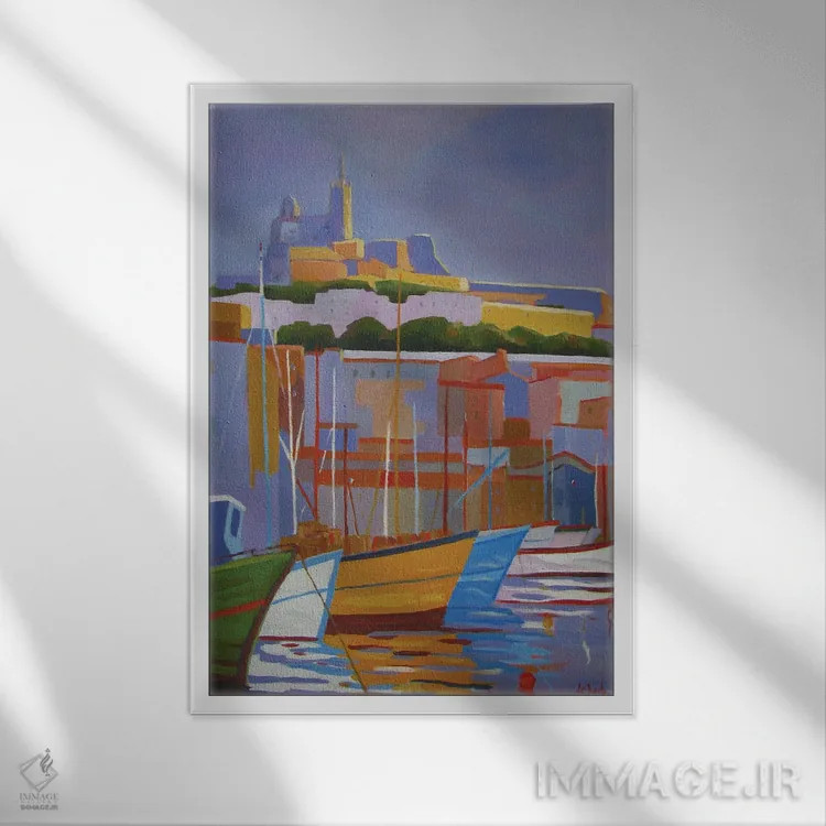 تابلو دکوراتیو مارسی II اثر ژان-نوئل لو ژونتر - نمای قابدار سفید