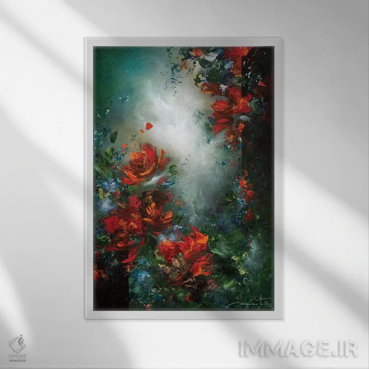 تابلو دکوراتیو با شور و عشق متعلق به تو اثر ژانیکا تالتس - نمای قابدار سفید