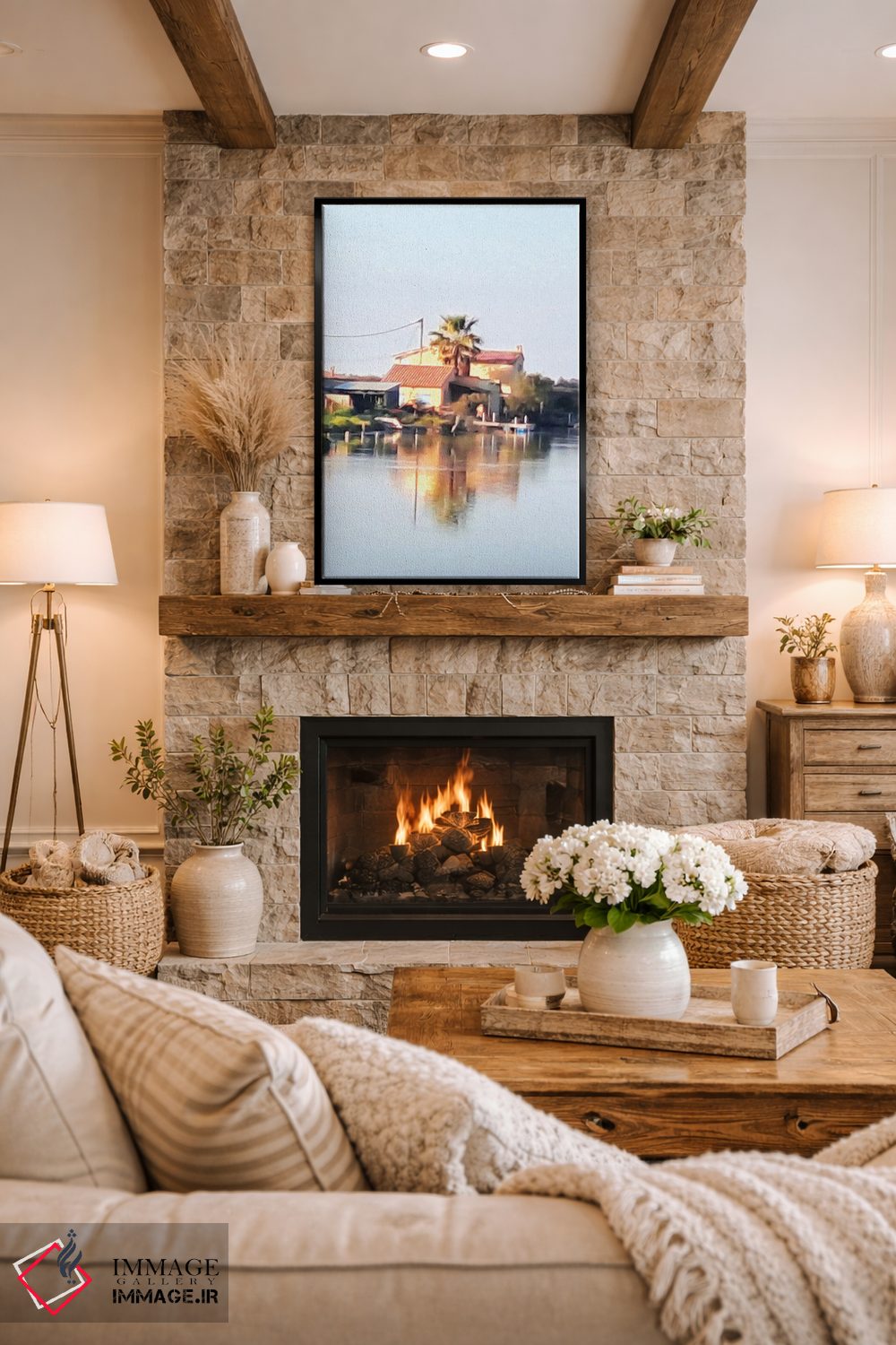 تابلو دکوراتیو خانه کنار دریا در فرانسه اثر ژان-نوئل لو ژونتر - D2B