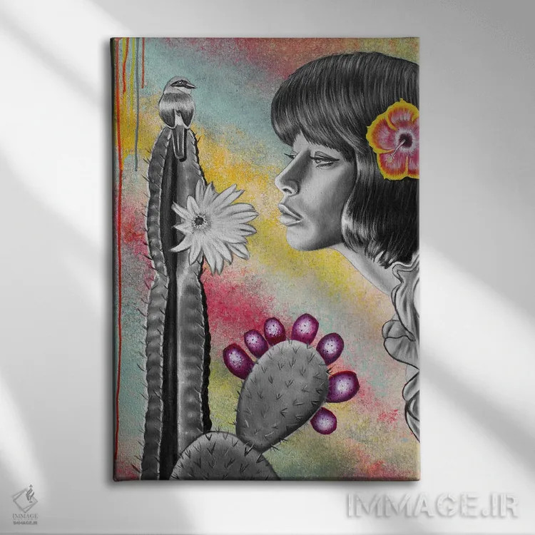 تابلو دکوراتیو ریشه هایم اثر جونیر ناوارو - نمای روبهرو روی دیوار