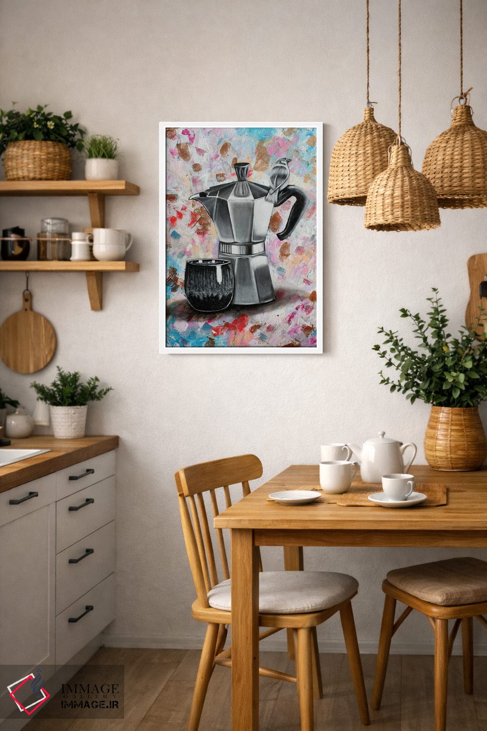 تابلو دکوراتیو قهوه صبحگاهی اثر جونیر ناوارو - D3W