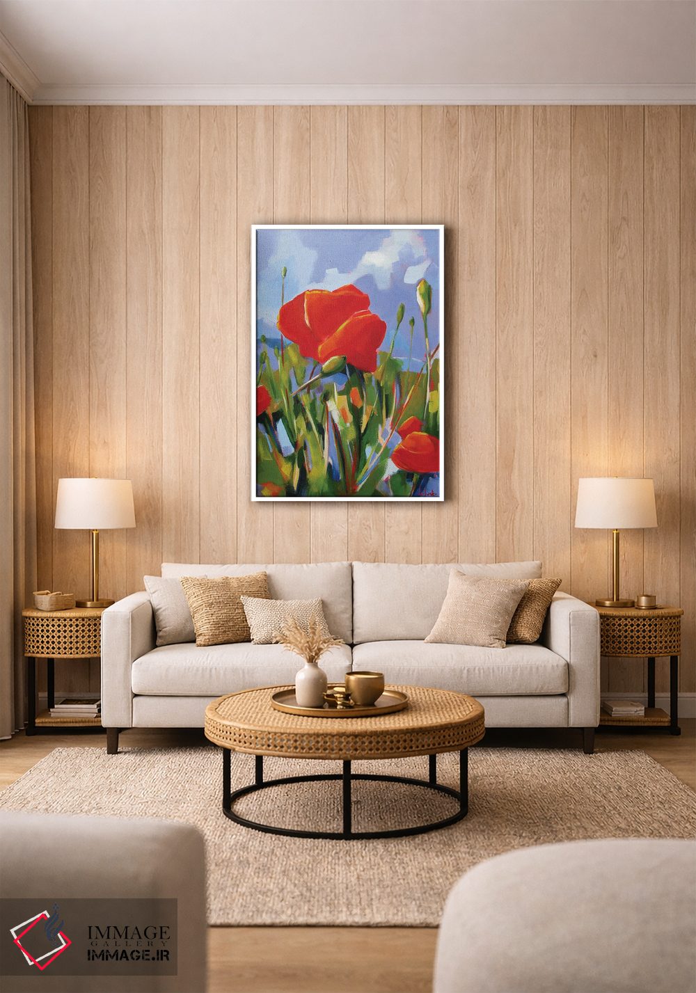 تابلو دکوراتیو شقایق ها اثر ژان-نوئل لو ژونتر - D1W