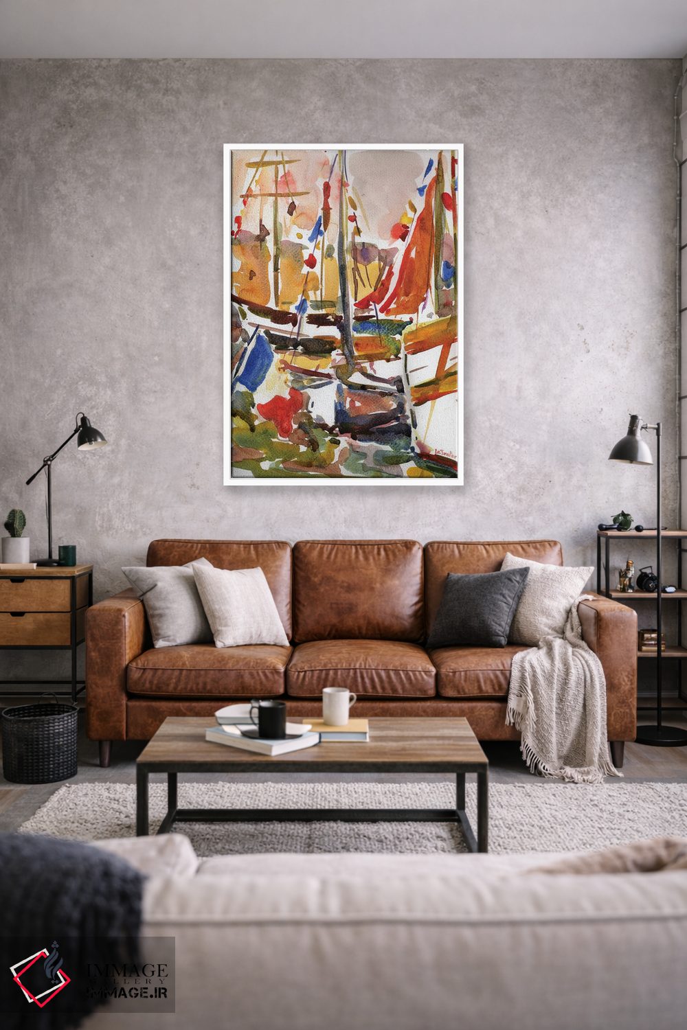تابلو مدرن قایق های ماهیگیری قدیمی اثر ژان-نوئل لو ژونتر - D1W