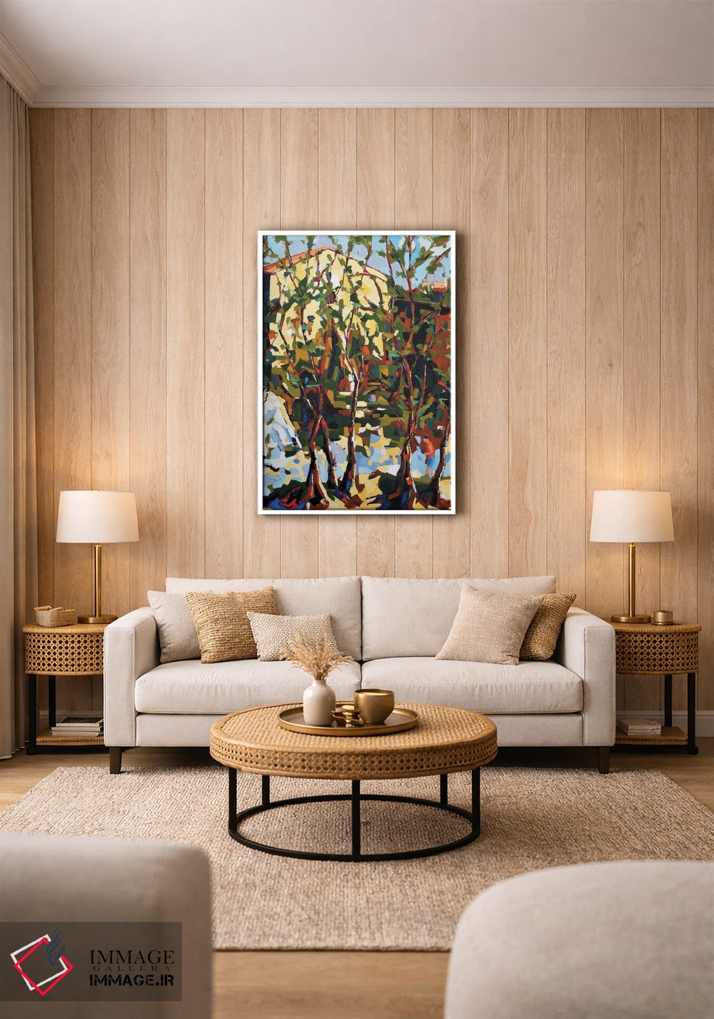 تابلو دکوراتیو ماهیگیر کنار یک آسیاب قدیمی اثر ژان-نوئل لو ژونتر - D1W