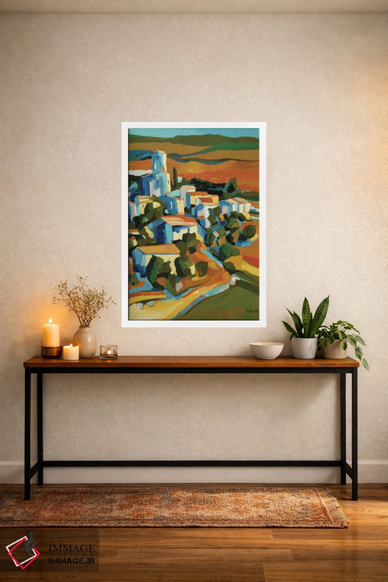 تابلو دکوراتیو A Village In Southern France,سنت-ژان-دو-کوکول، روستای… اثر ژان-نوئل لو ژونتر - D2W