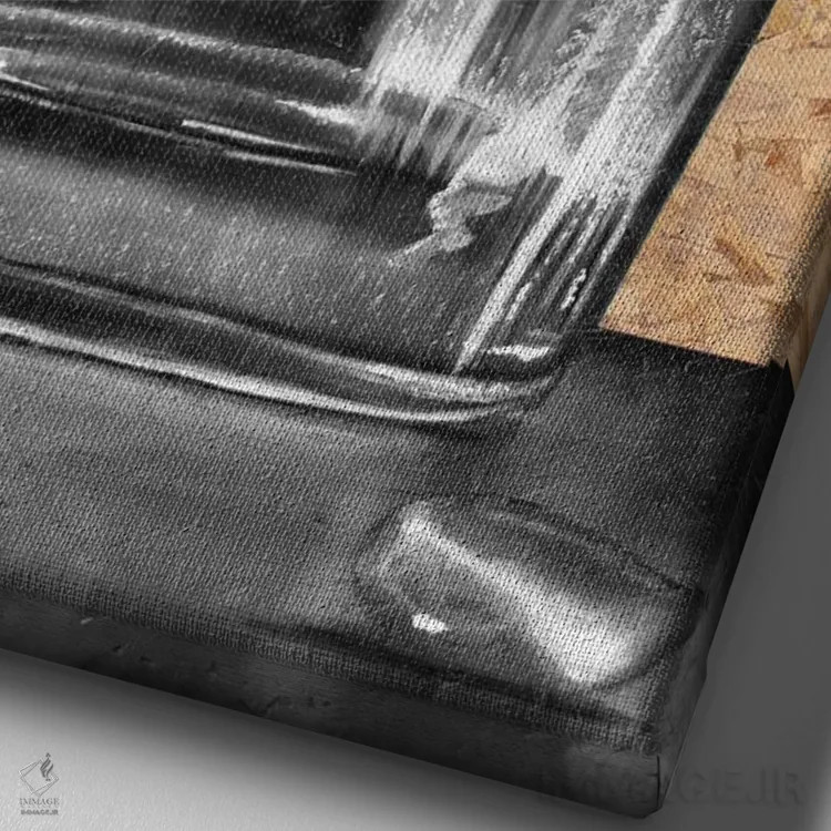 تابلو دکوراتیو طبیعت بی جان ساکولنت ها اثر جونیر ناوارو - نمای نزدیک بافت بوم