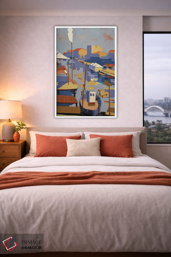 تابلو دکوراتیو A Mediterranean Harbor,پالاواس لس فلوت، بندری در مدیت… اثر ژان-نوئل لو ژونتر - D4W