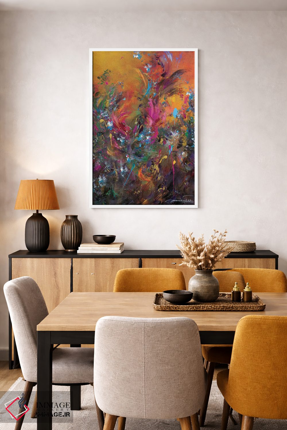 تابلو انتزاعی بازگشت به بهشت ۱ اثر ژانیکا تالتس - D6W