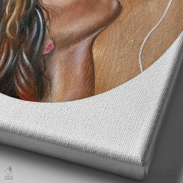 تابلو دکوراتیو به یاد تو اثر جونیر ناوارو - نمای نزدیک بافت بوم