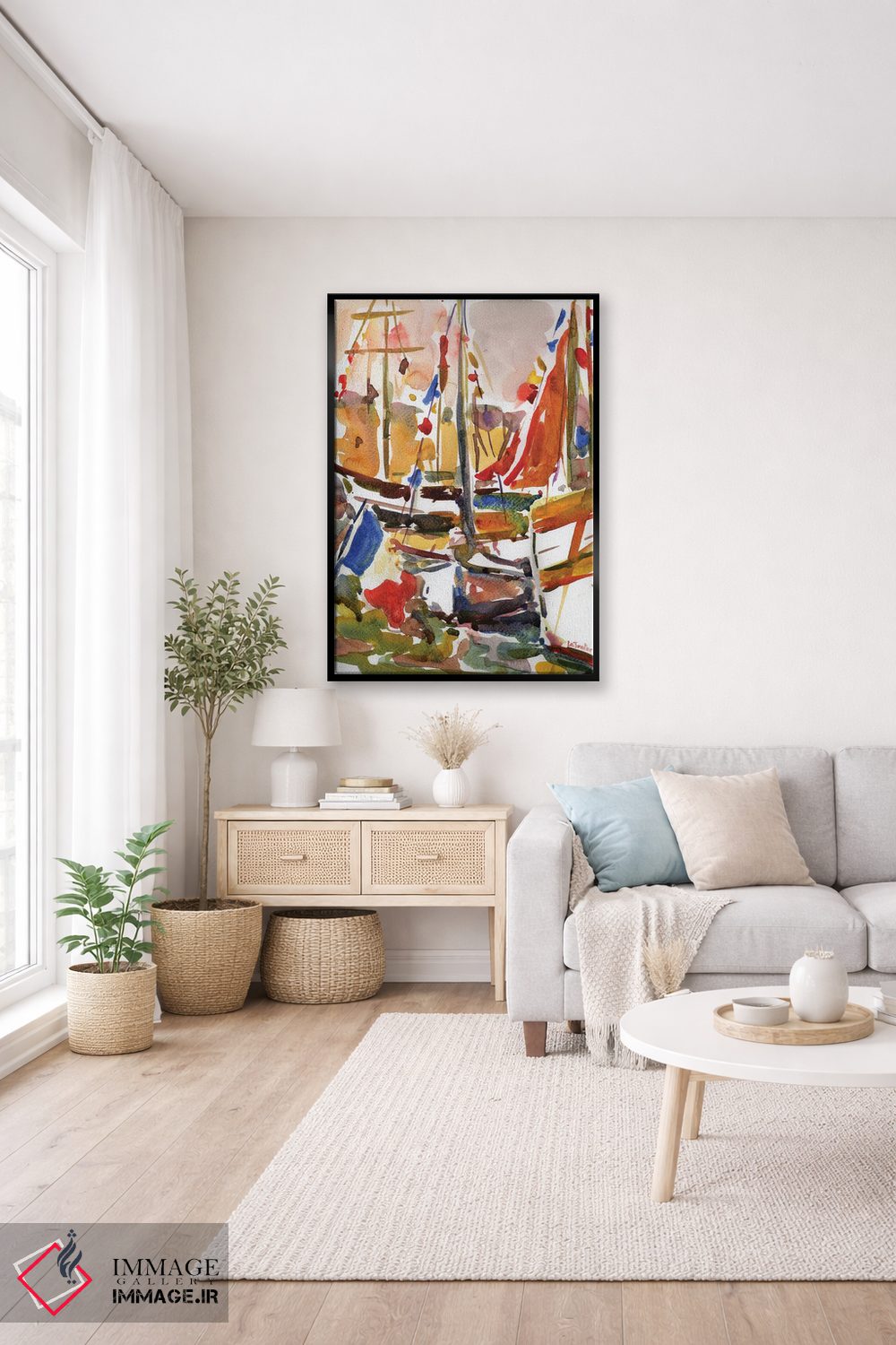 تابلو مدرن قایق های ماهیگیری قدیمی اثر ژان-نوئل لو ژونتر - D3B