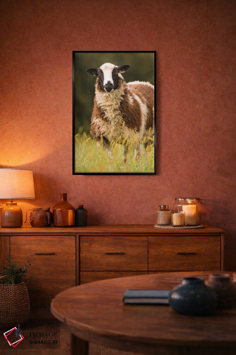 تابلو دکوراتیو Galena, Illinois, USA,گوسفندان دورست در چراگاه، گالنا، ایلین… اثر جنت هورتون - D5B