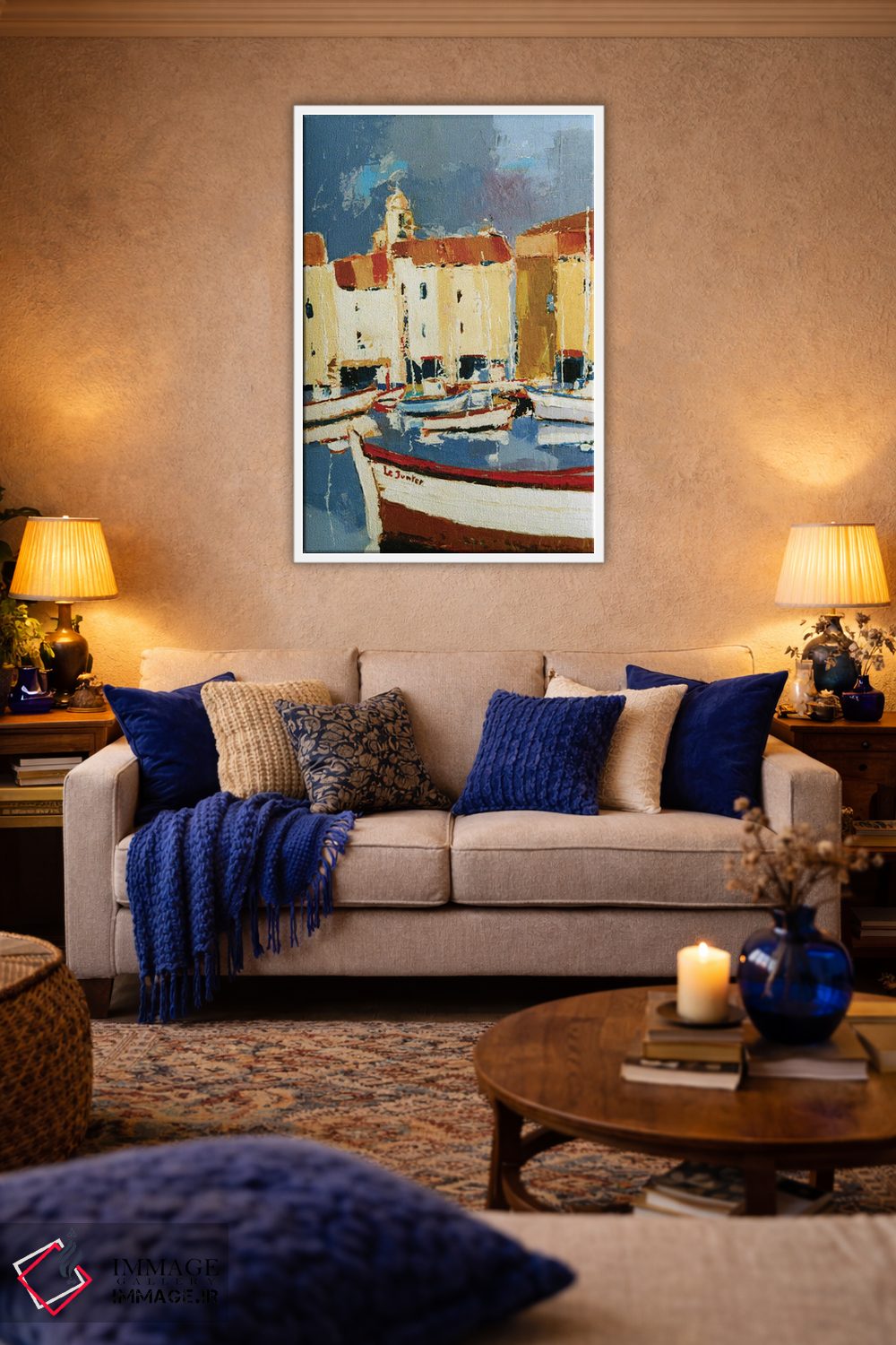 تابلو دکوراتیو سن-تروپه در پروانس اثر ژان-نوئل لو ژونتر - D3W