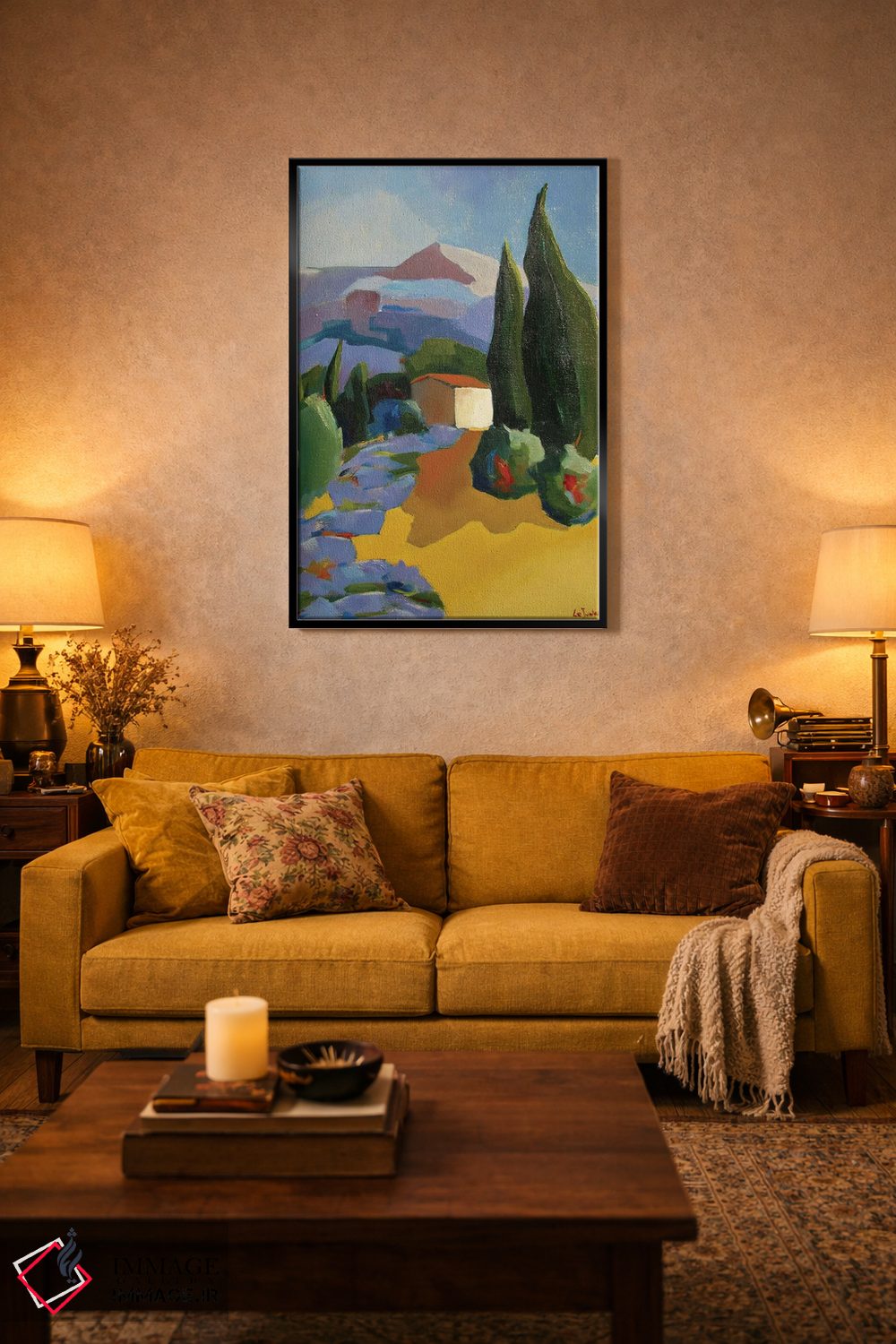 تابلو دکوراتیو کلبه روستایی قدیمی در پروانس اثر ژان-نوئل لو ژونتر - D5B