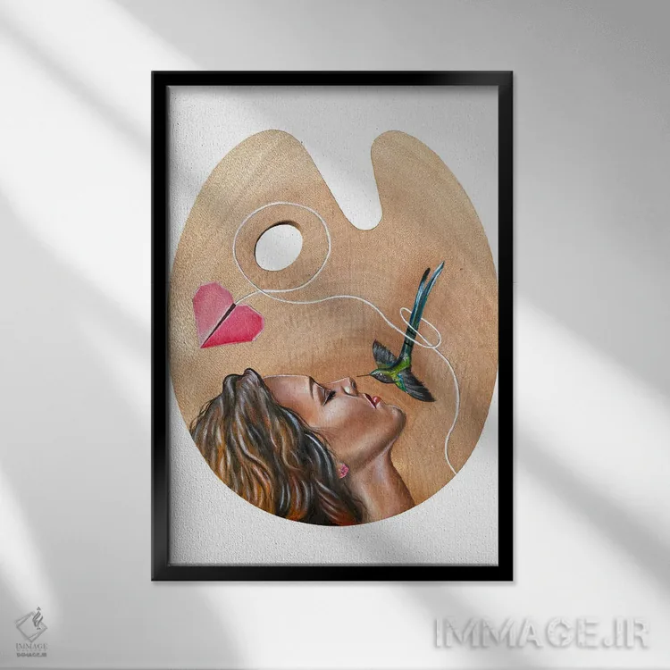 تابلو دکوراتیو به یاد تو اثر جونیر ناوارو - نمای قابدار مشکی