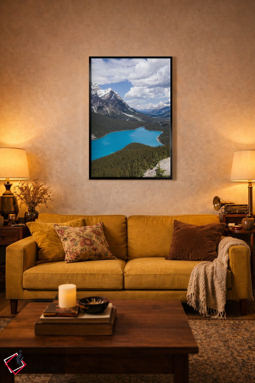 تابلو دکوراتیو Banff National Park, Alberta, Canada,دریاچه پیتو در امتداد ج… اثر جنت هورتون - D3B