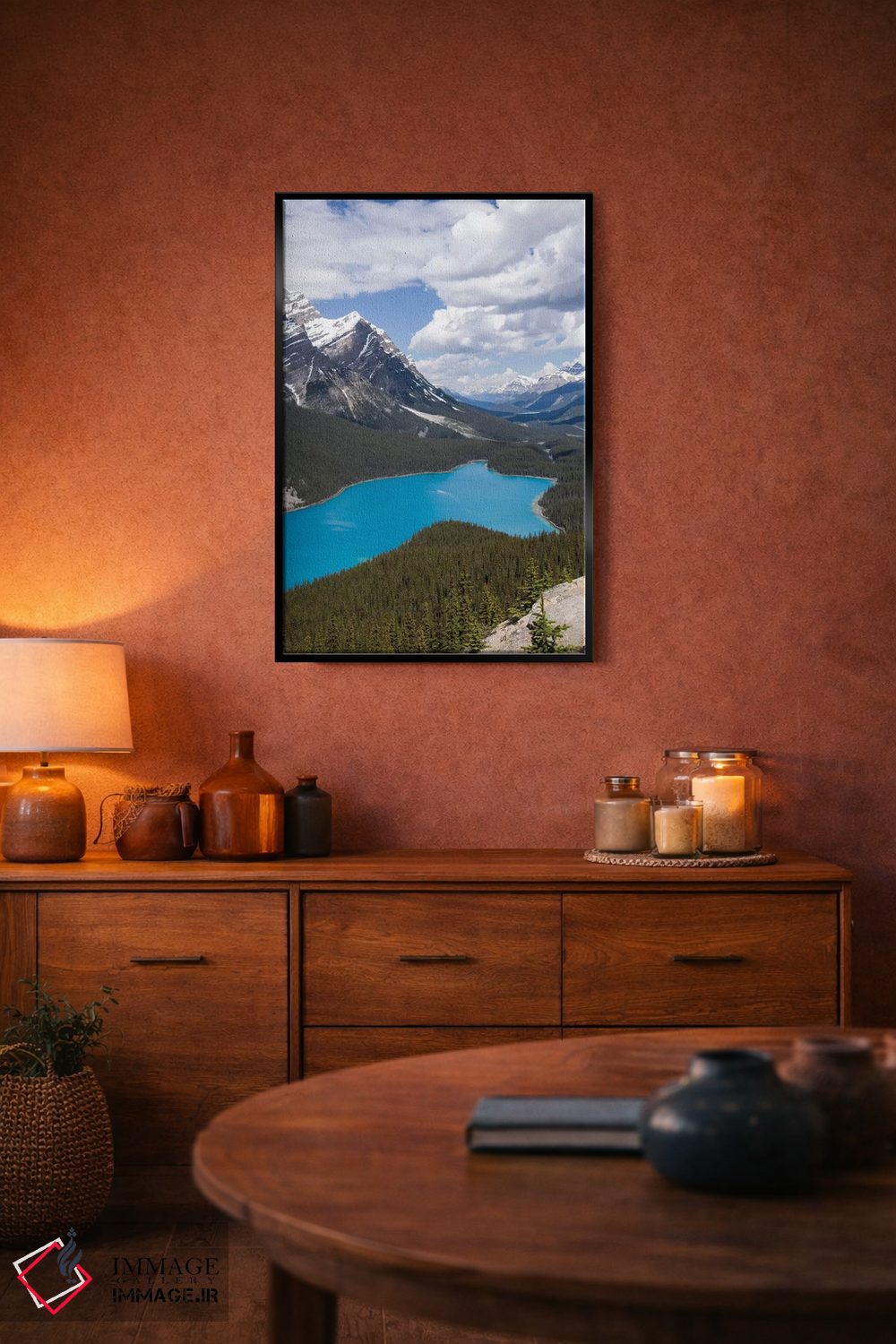 تابلو دکوراتیو Banff National Park, Alberta, Canada,دریاچه پیتو در امتداد ج… اثر جنت هورتون - D4B