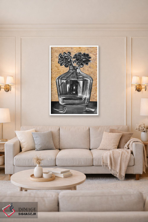 تابلو دکوراتیو طبیعت بی جان ساکولنت ها اثر جونیر ناوارو - D3W