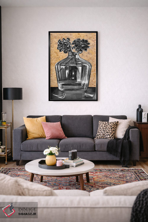 تابلو دکوراتیو طبیعت بی جان ساکولنت ها اثر جونیر ناوارو - D4B