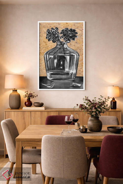 تابلو دکوراتیو طبیعت بی جان ساکولنت ها اثر جونیر ناوارو - D5W