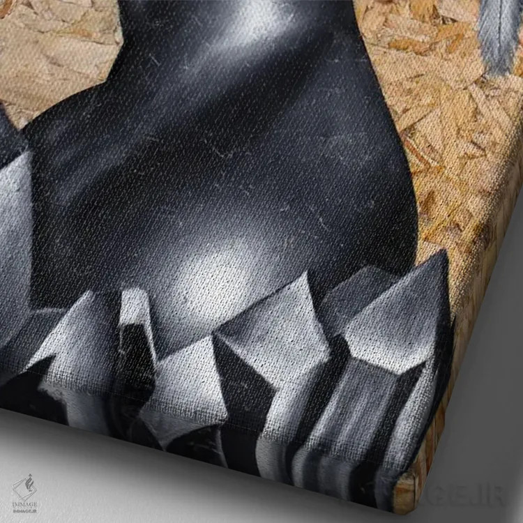 تابلو دکوراتیو تعادل اثر جونیر ناوارو - نمای نزدیک بافت بوم