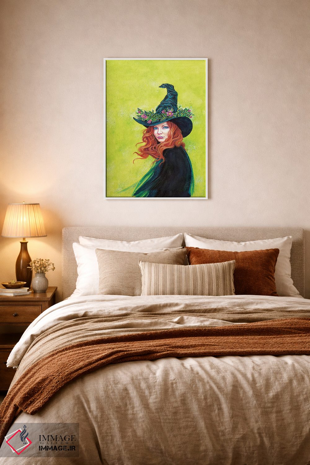 تابلو دکوراتیو گیاه بلادونا روی کلاه زیبای جادوگر اثر جین استار ویلز - D5W