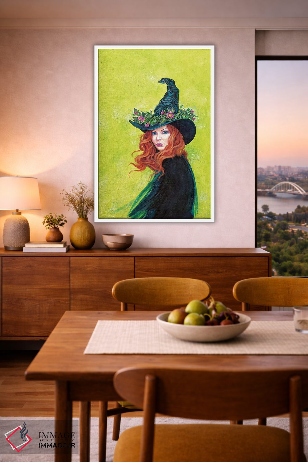 تابلو دکوراتیو گیاه بلادونا روی کلاه زیبای جادوگر اثر جین استار ویلز - D6W