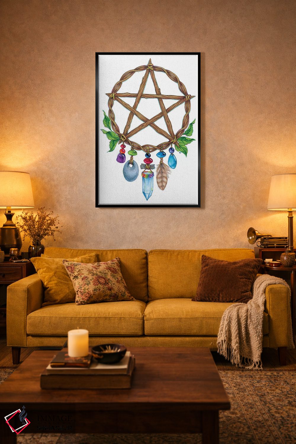 تابلو دکوراتیو افسون پنج پر اثر جین استار ویلز - D5B