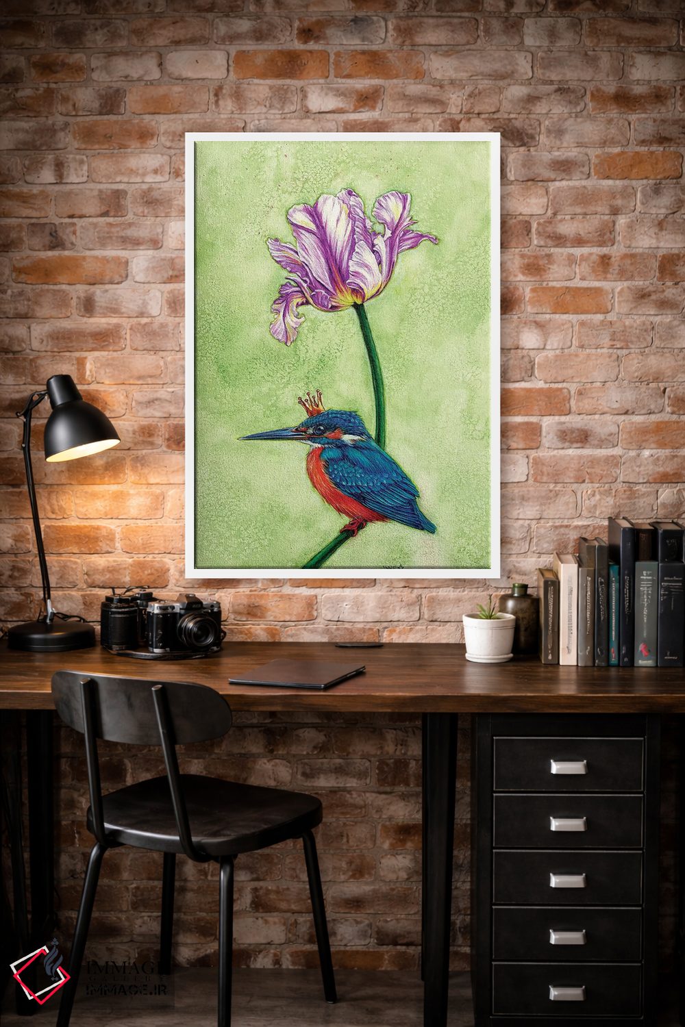 تابلو دکوراتیو مرغ ماهیخوار اثر جین استار ویلز - D2W