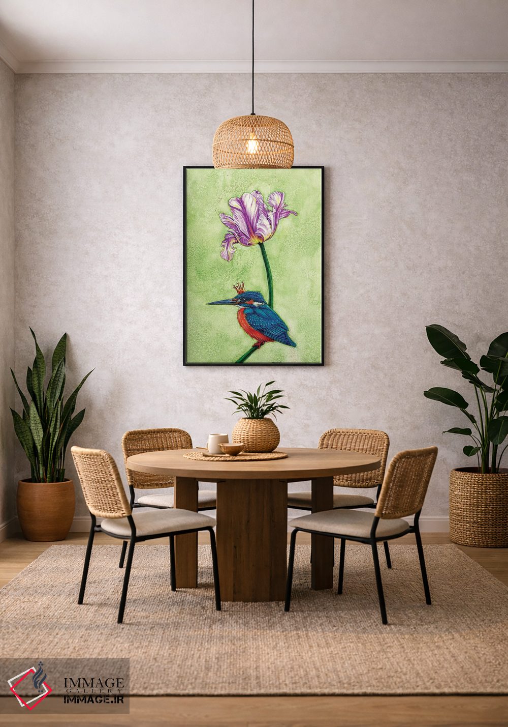 تابلو دکوراتیو مرغ ماهیخوار اثر جین استار ویلز - D4B