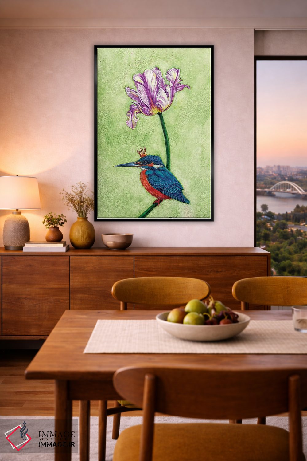 تابلو دکوراتیو مرغ ماهیخوار اثر جین استار ویلز - D6B