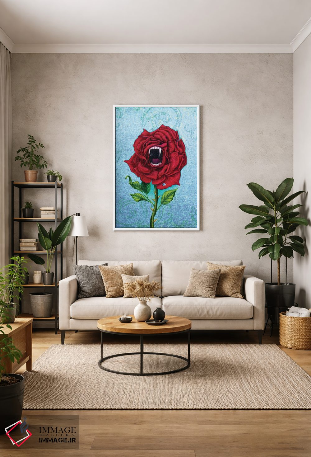 تابلو دکوراتیو رز با نیش اثر جین استار ویلز - D1W