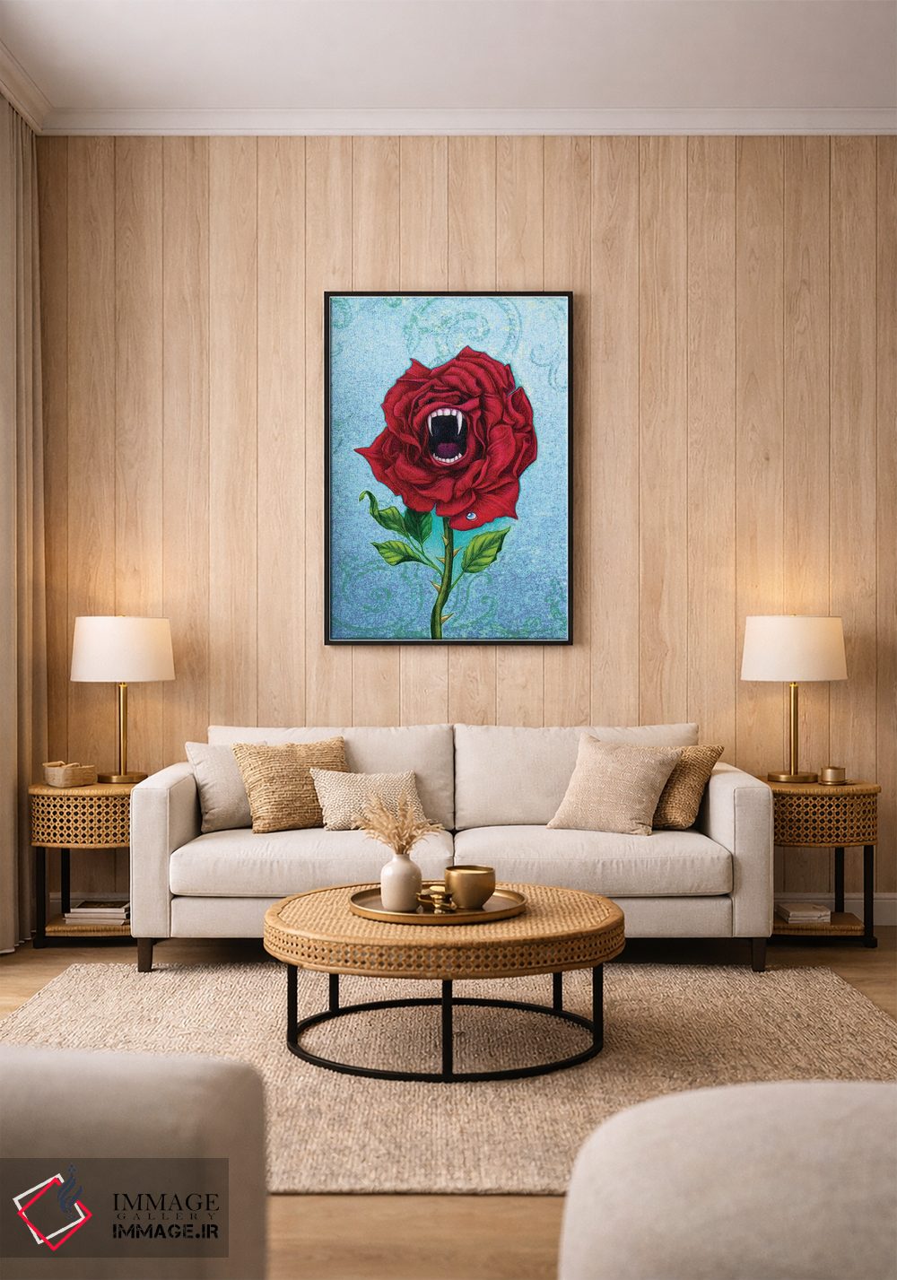 تابلو دکوراتیو رز با نیش اثر جین استار ویلز - D2B