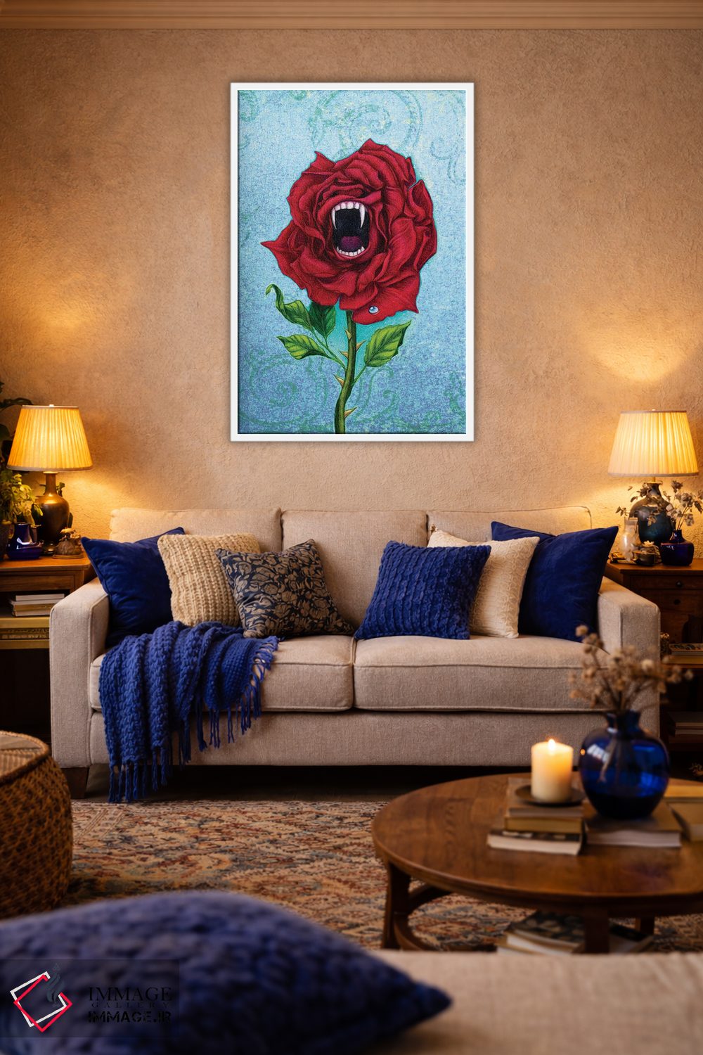 تابلو دکوراتیو رز با نیش اثر جین استار ویلز - D3W