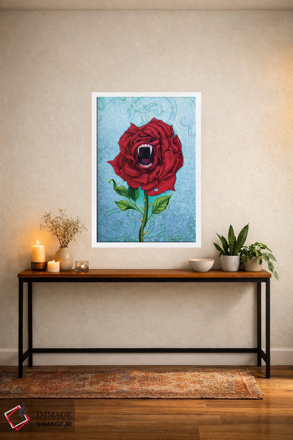 تابلو دکوراتیو رز با نیش اثر جین استار ویلز - D4W